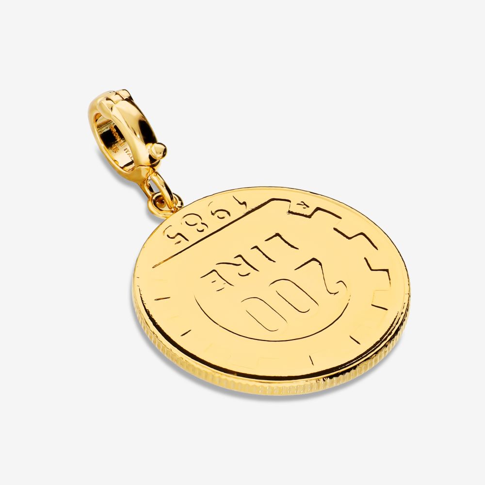 Italian 200 Lire Enhancer Pendant