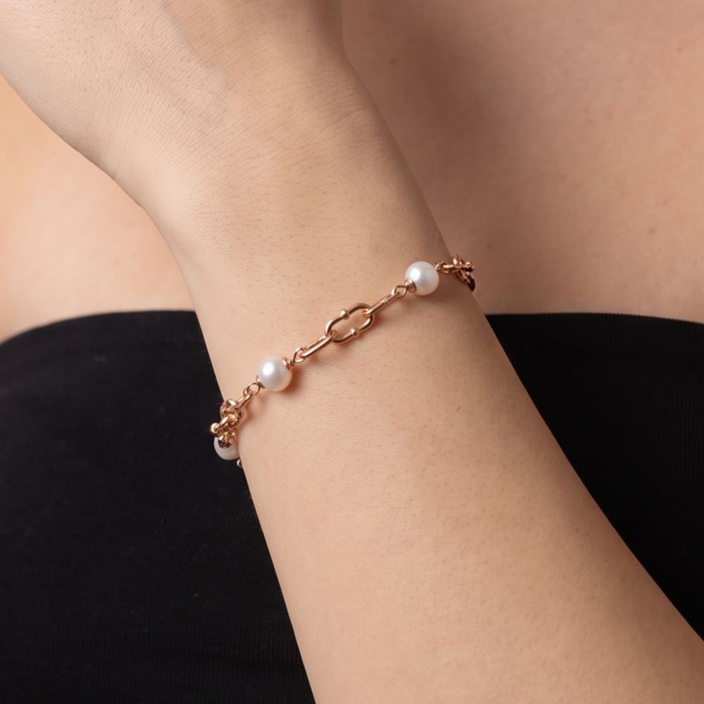 Italian Couture Inspired Bracelet With Pearls