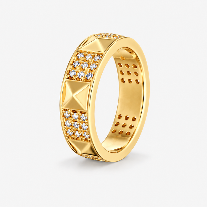 Italian Couture Inspired Pyramid Pave' Ring
