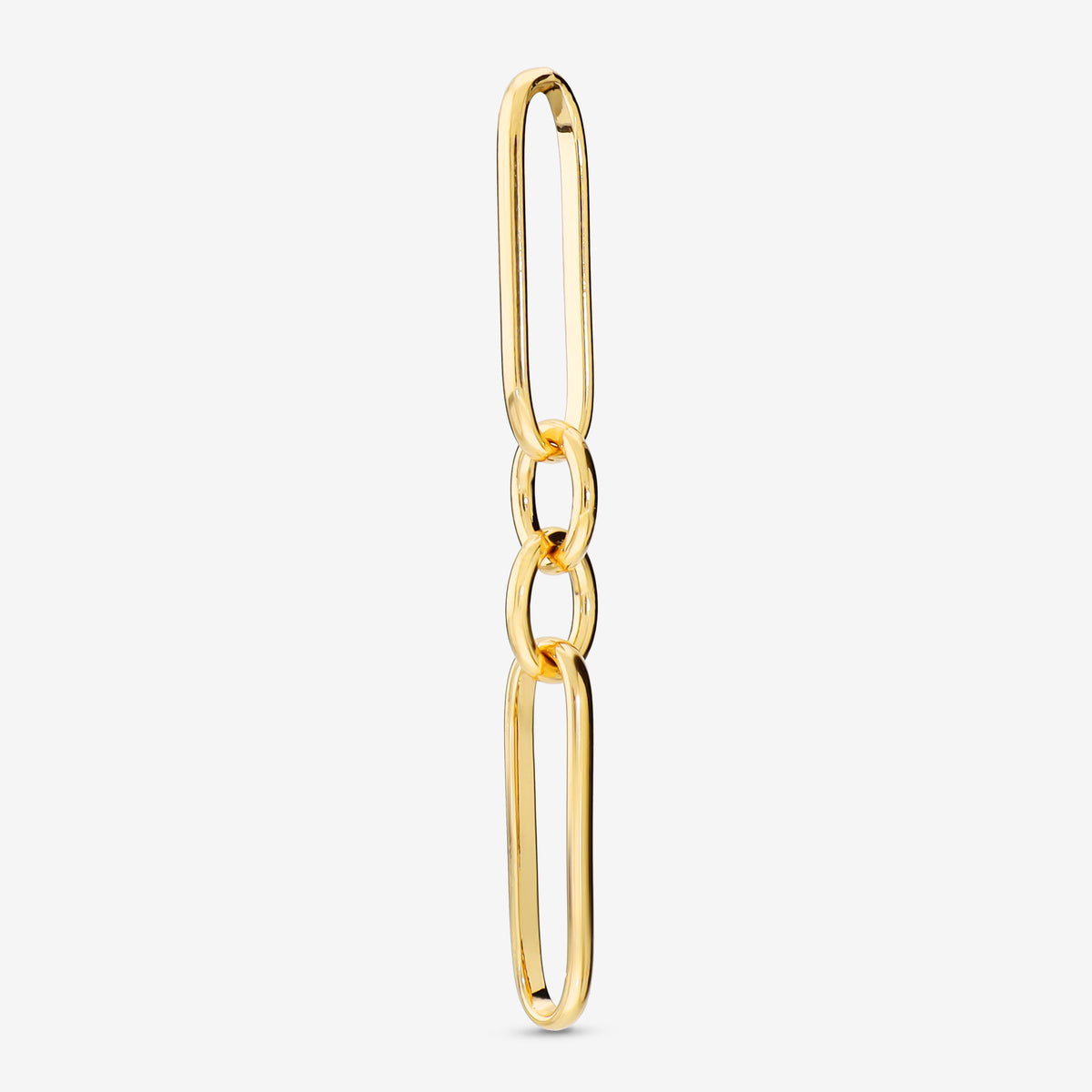 Italian Alternating Status Link Necklace With Center Enhancer and 2 extenders