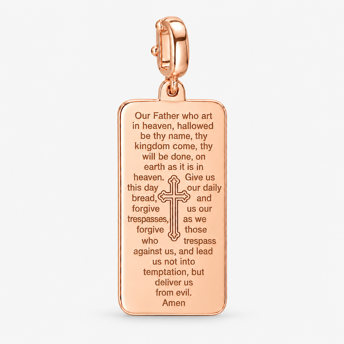 Italian Tag Style Prayer Engraved Enhancer