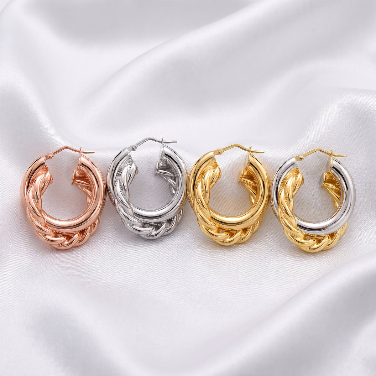 Italian Handmade Double Hoop Earrings