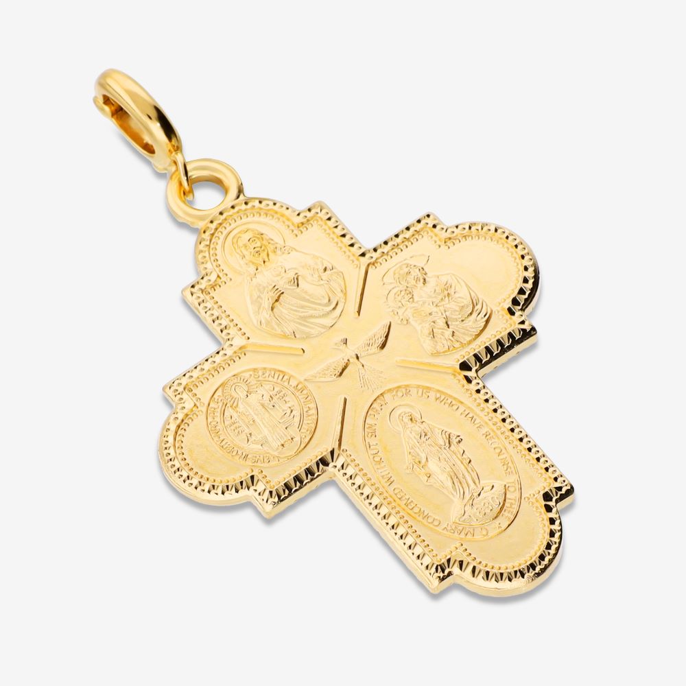 Italian Handmade Scapular Cross Enhancer, Small