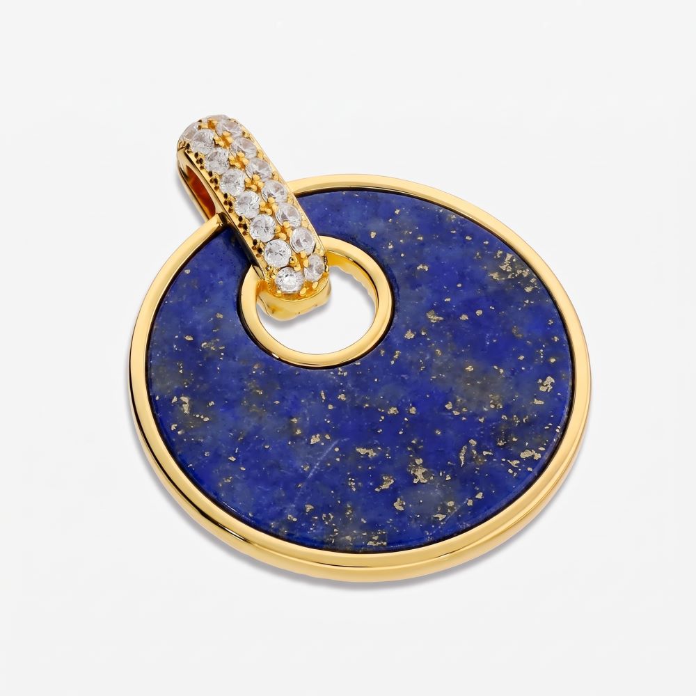 Italian Couture Inspired Gemstone Pendant/Enhancer with Pave'