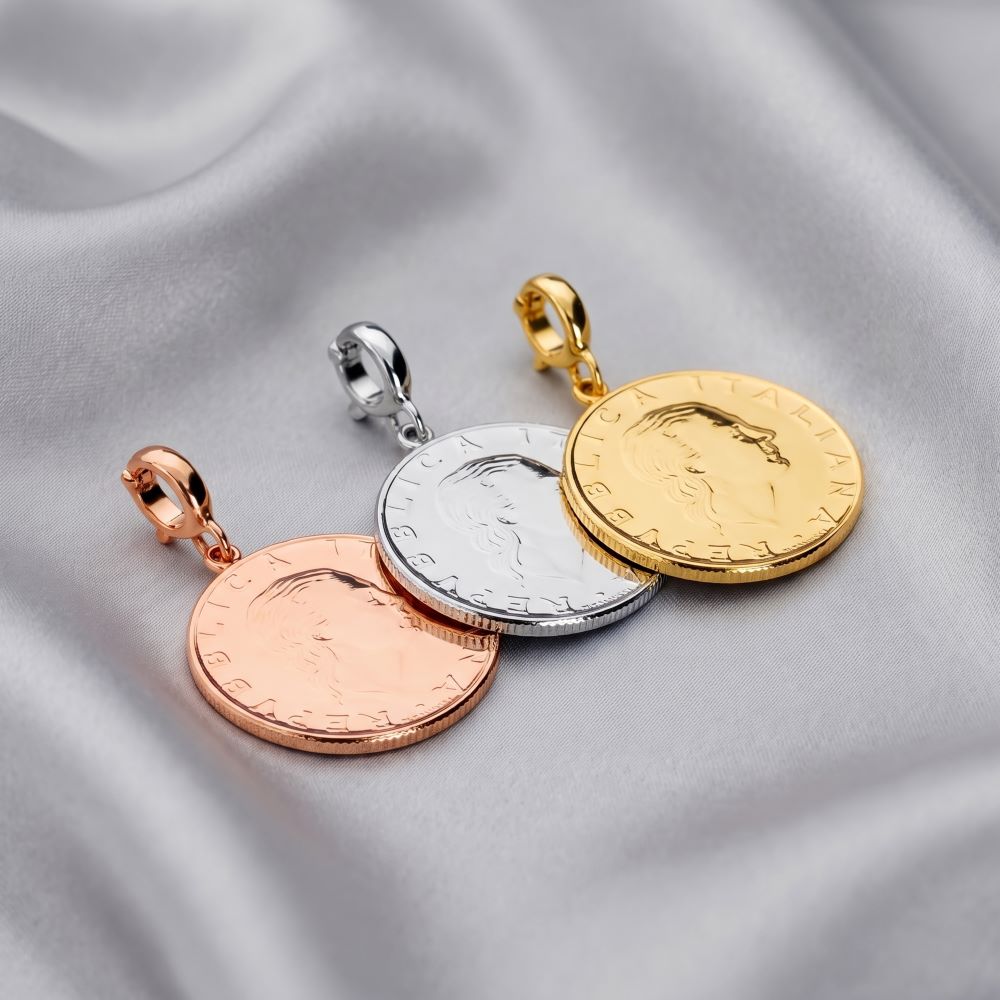 Italian 200 Lire Enhancer Pendant
