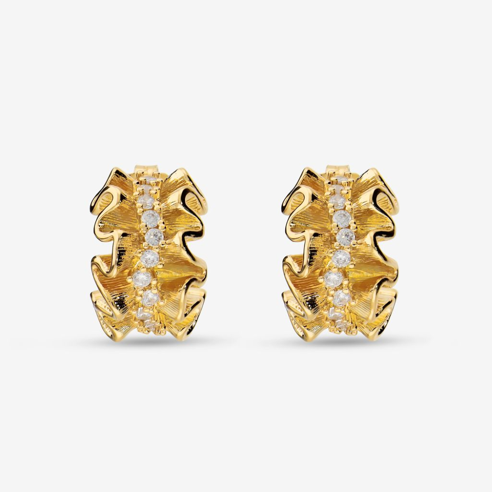 Italian Window Shopping Ruffle Style Earrings