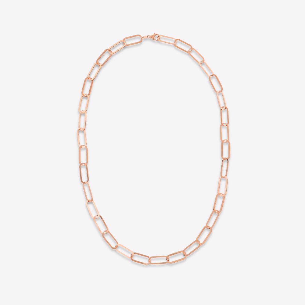 Italian Handmade Polished Oval Link Necklace