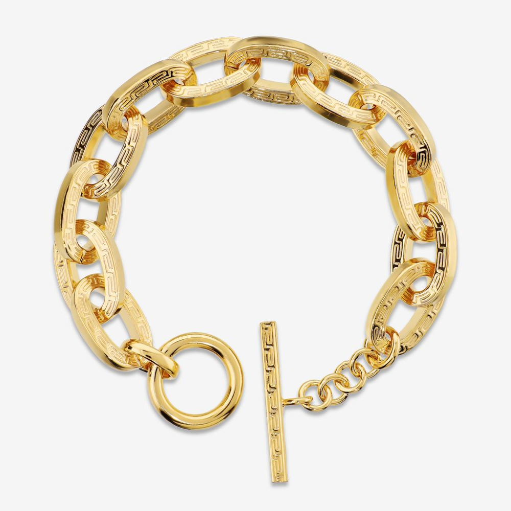 Italian Handmade Couture Inspired Bold Greek Key Bracelet