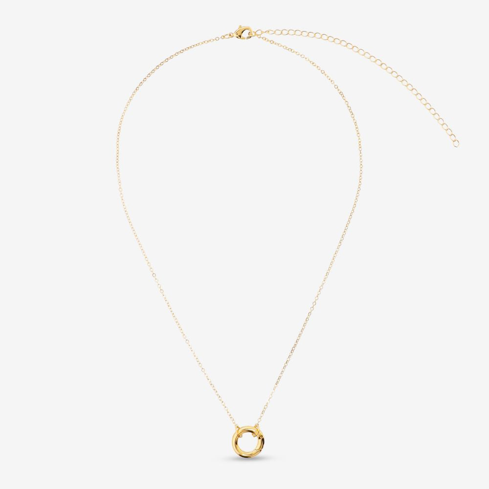 Italian Chain With Front Circle Enhancer Necklace