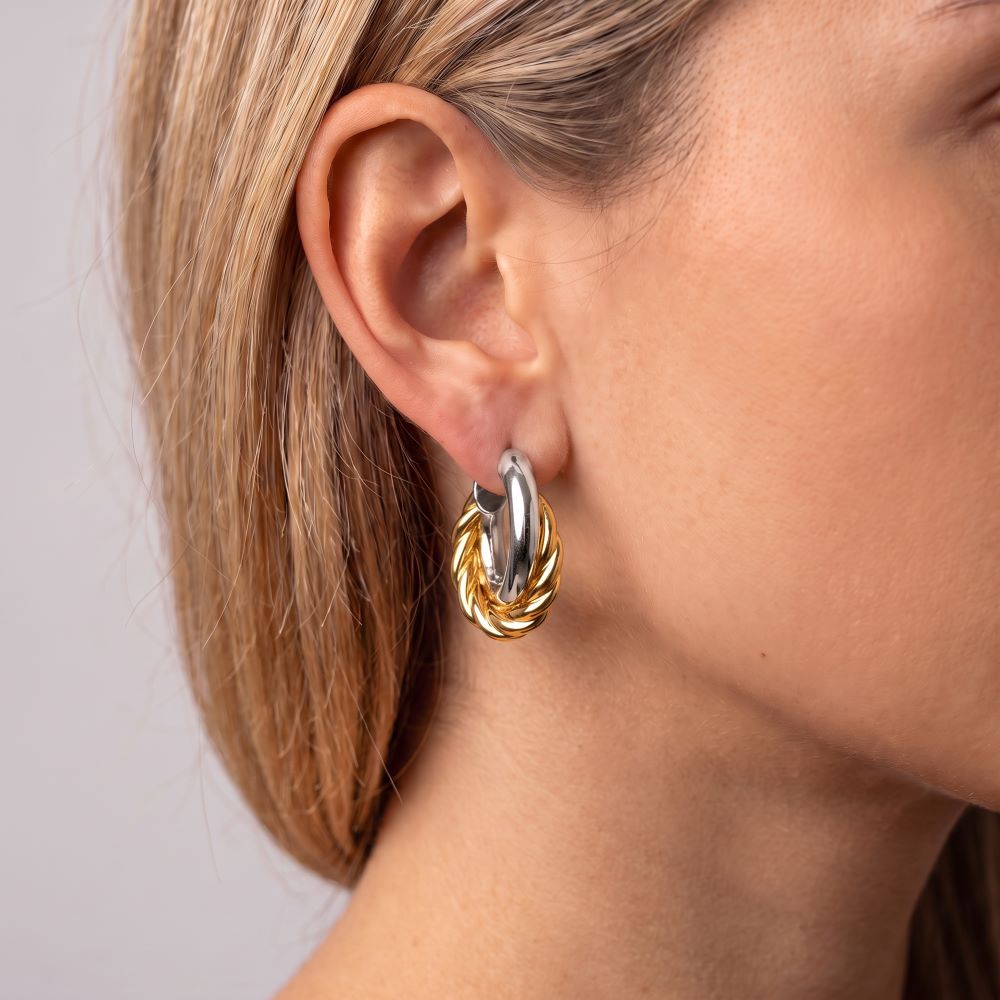 Italian Handmade Double Hoop Earrings