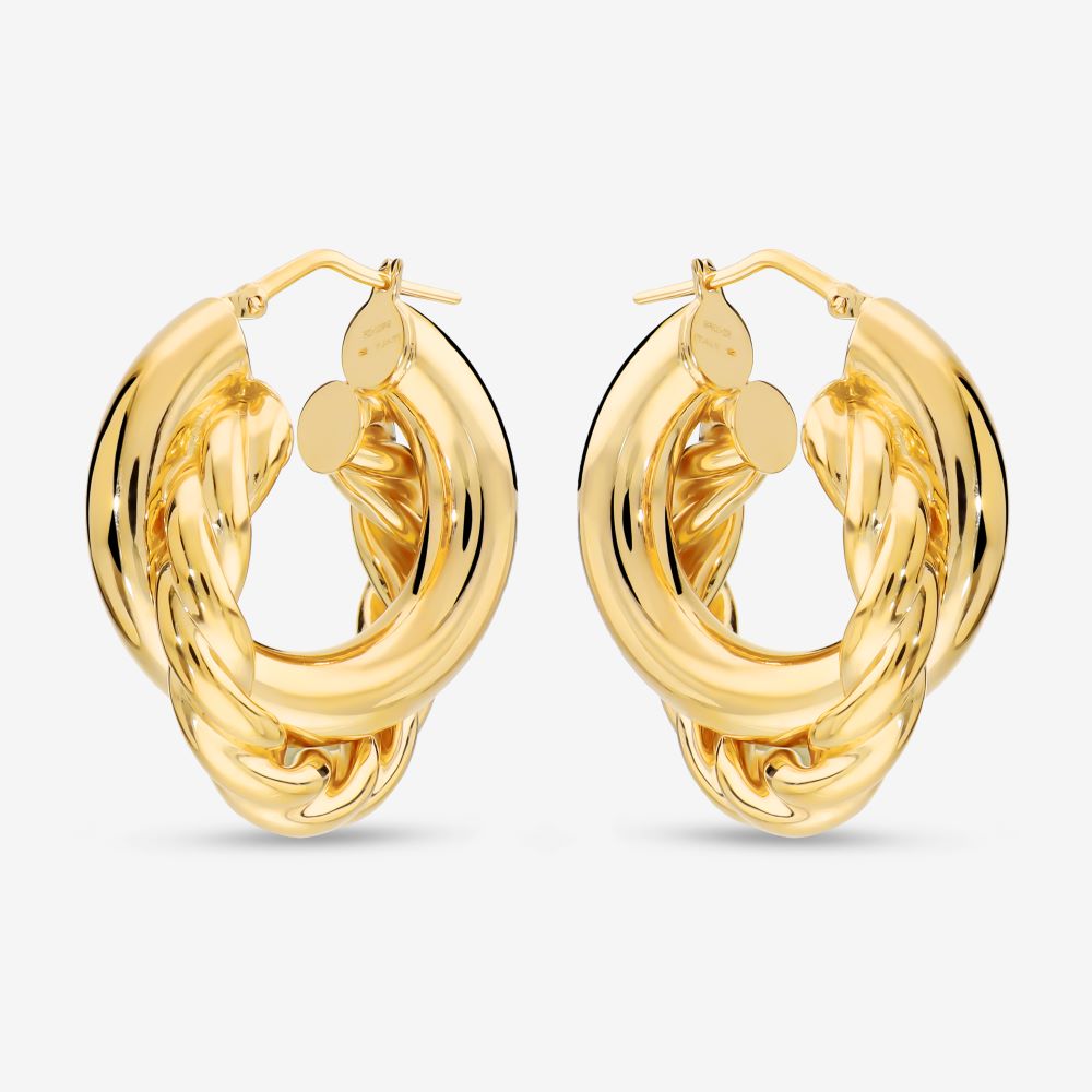 Italian Handmade Double Hoop Earrings