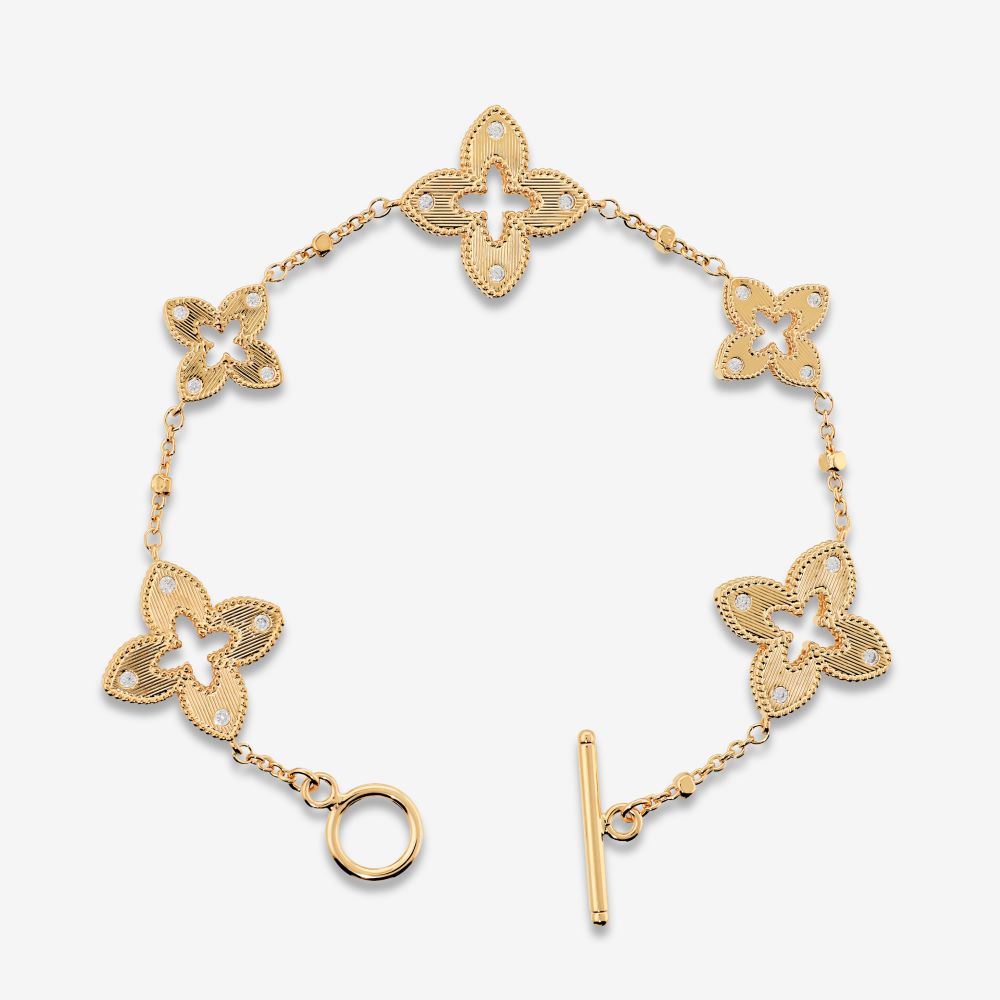 Italian Couture Inspired Flower Bracelet