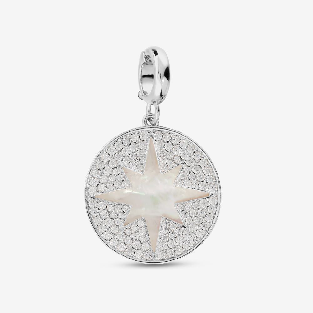 Italian North Star Mother of Pearl and Pave Enhancer
