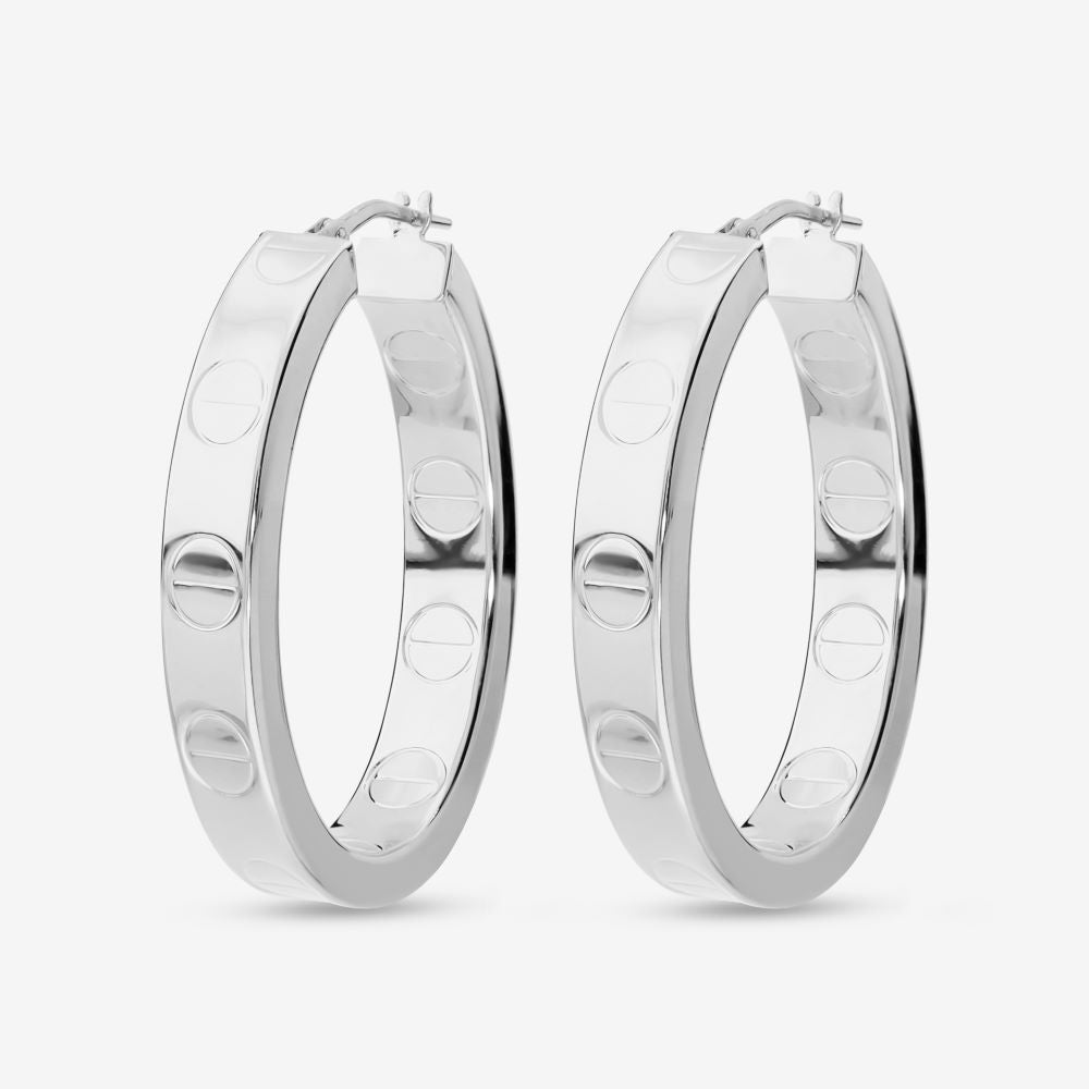 Italian Couture Inspired Oval Hoop Earrings