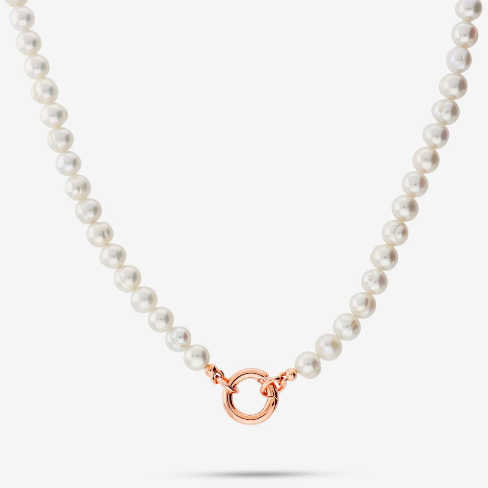 Italian Freshwater Pearl Necklace With Ring