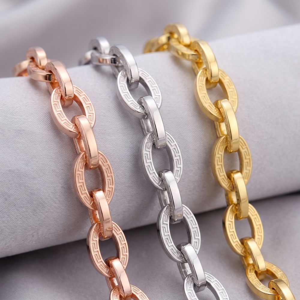 Italian Handmade Couture Inspired Bold Greek Key Bracelet