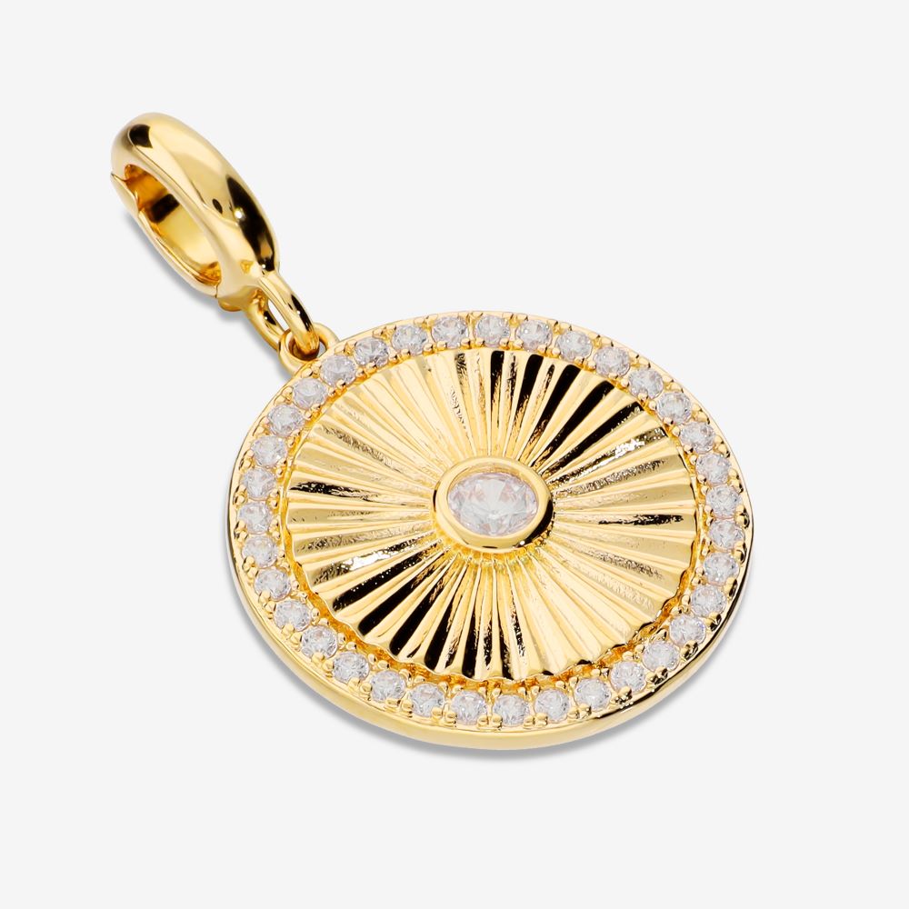Italian Round Sunburst Enhancer with Stones