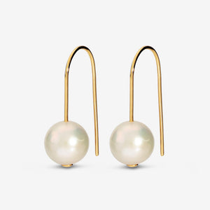 Italian Ming Pearl Earrings, Yellow