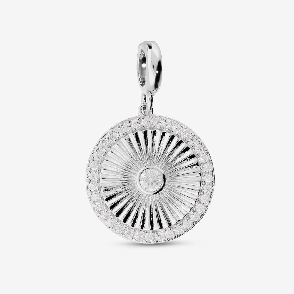 Italian Round Sunburst Enhancer with Stones