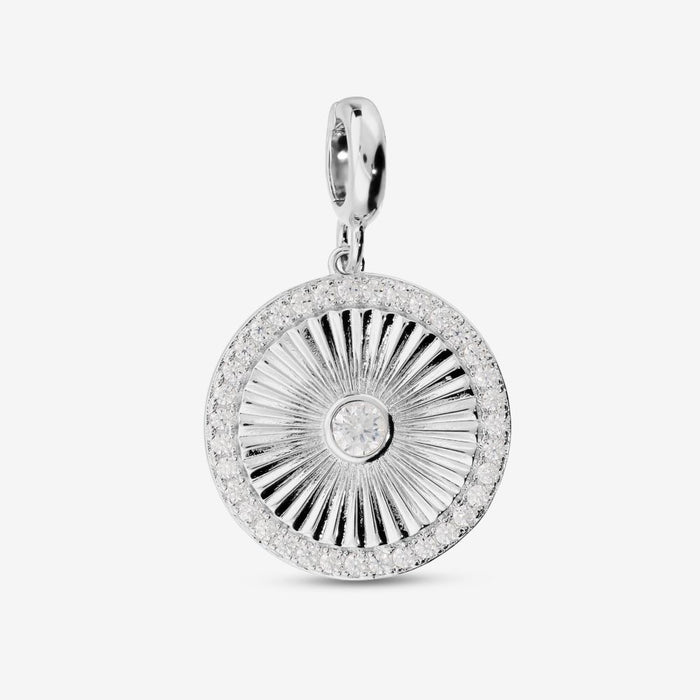 Italian Round Sunburst Enhancer with Stones