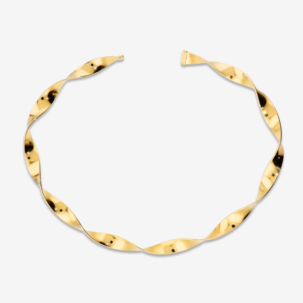 Italian Twisted Ribbon Collar Necklace