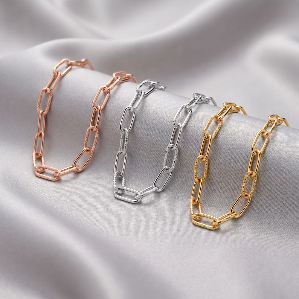 Italian Handmade Status Paperclip Link Necklace