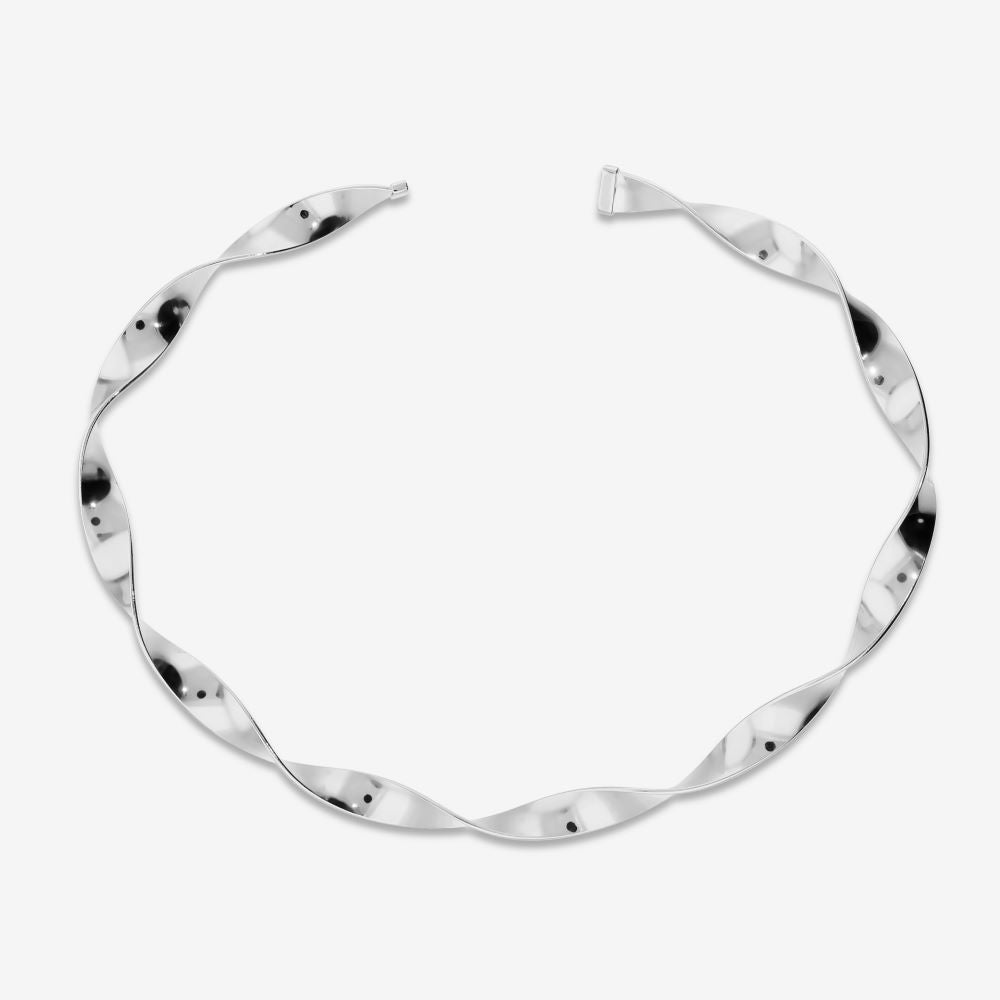 Italian Twisted Ribbon Collar Necklace