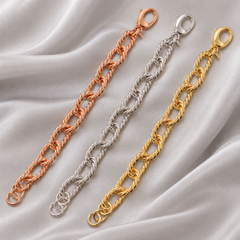 Italian Luxury Twist Torchon Paperclip Bracelet