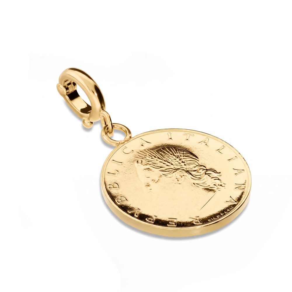 Italian Authentic 20 Lire Coin Pendant/Enhancer