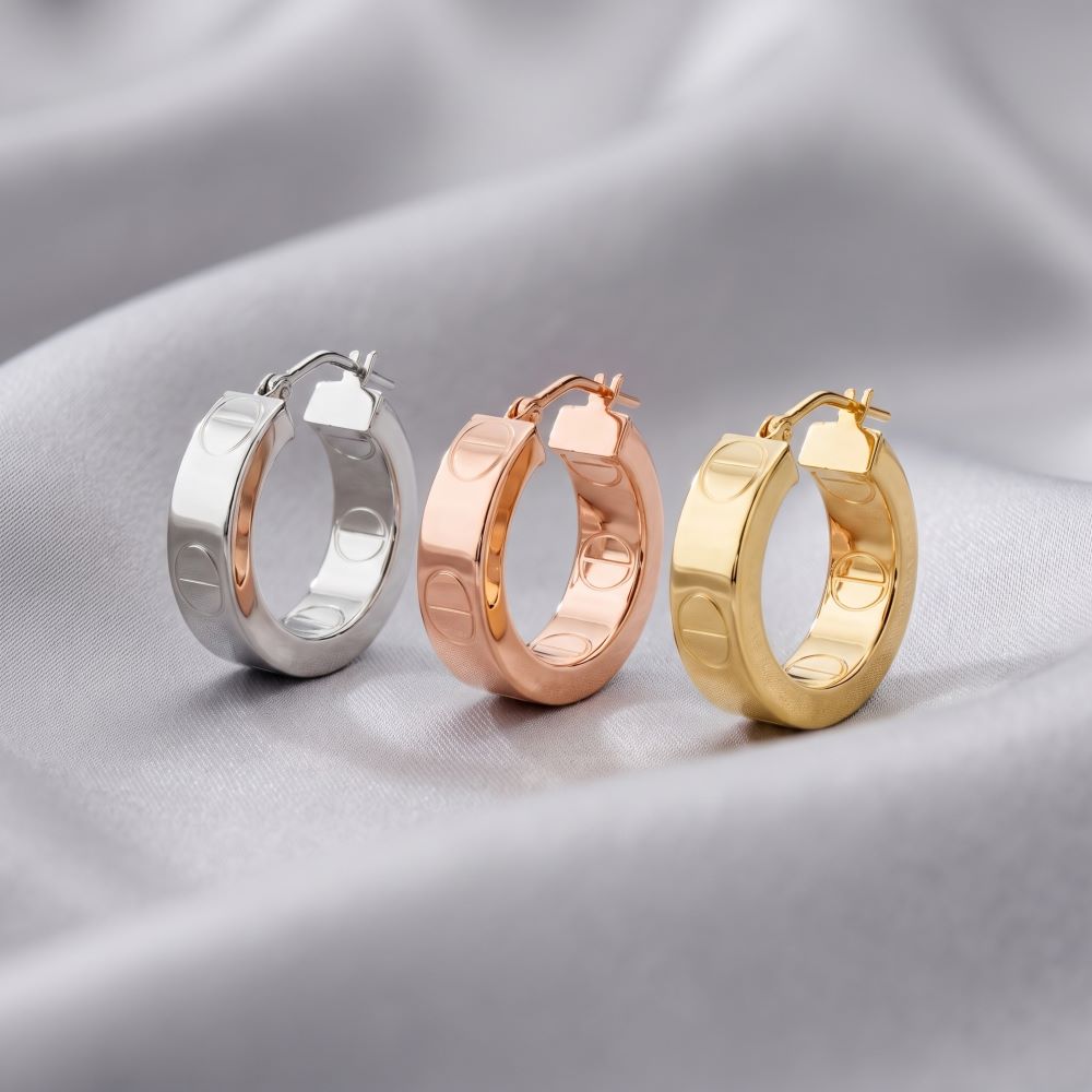 Italian Couture Inspired Round Hoop Earrings