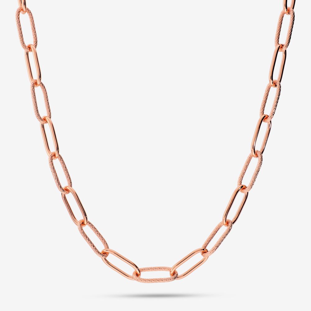 Italian Handmade Status Paperclip Link Necklace