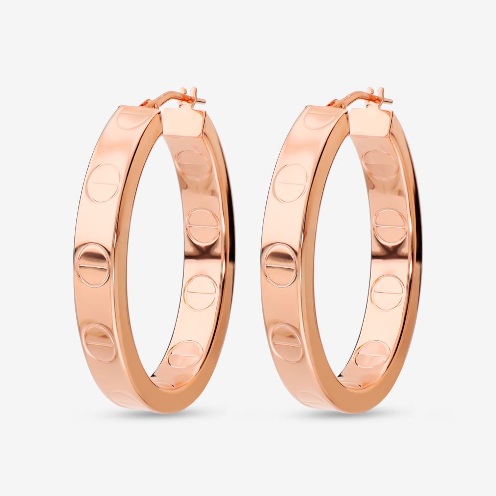 Italian Couture Inspired Oval Hoop Earrings