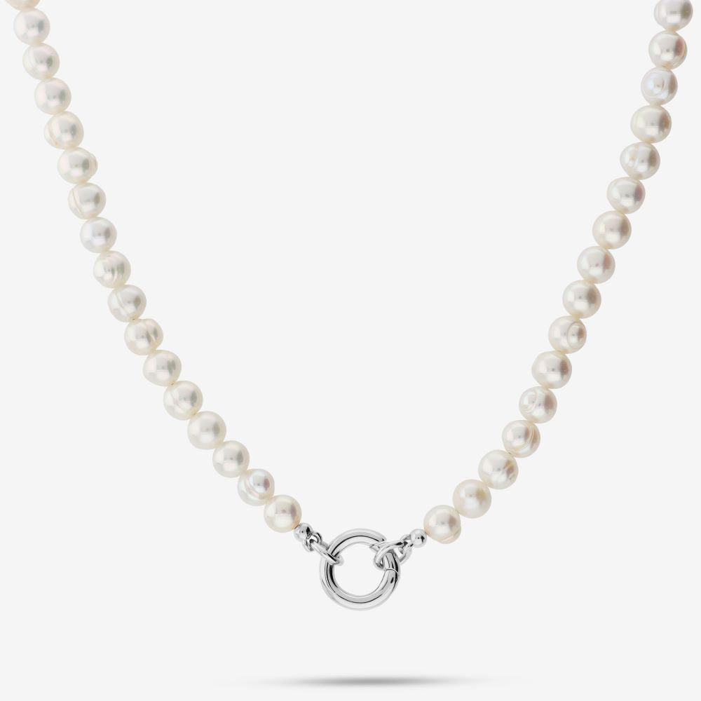 Italian Freshwater Pearl Necklace With Ring