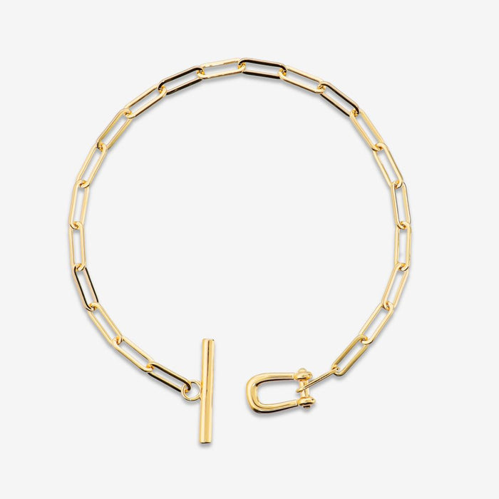 Italian Status Bracelet With Equestrian Toggle Clasp
