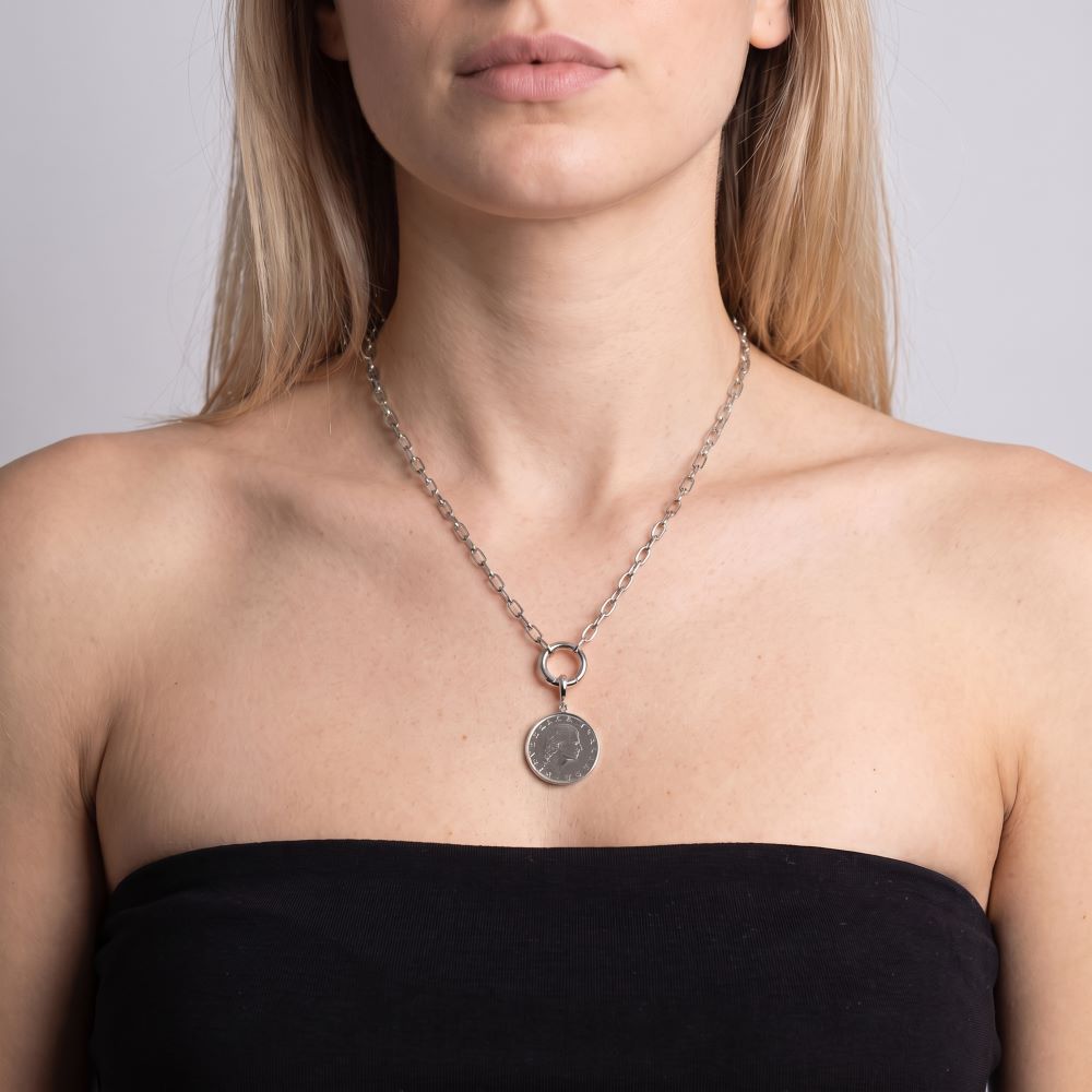Italian 200 Lire Enhancer Pendant