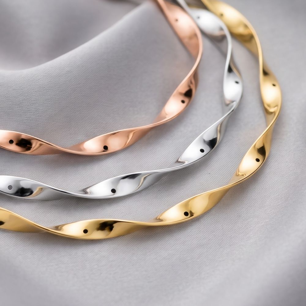 Italian Twisted Ribbon Collar Necklace