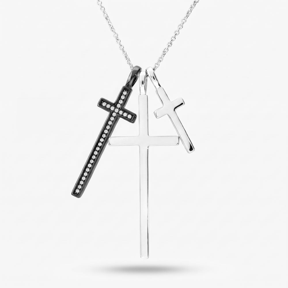 Italian New Triple Cross Necklace