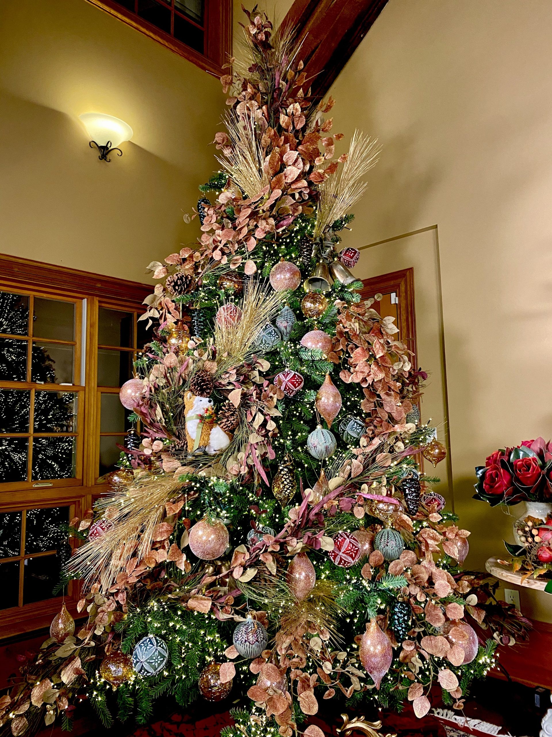 Rose Gold and Rich Colors Christmas Tree - Lisa Robertson